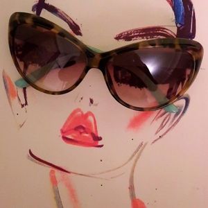 NEW Retro Sunglasses Tortoise and Seafoam Green
